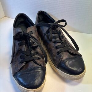 COACH Shoes Sneakers Brown Black Tip Parkway Women Size 8B